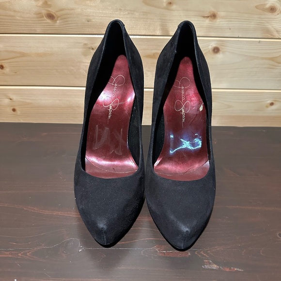 Jessica Simpson Black Suede Pumps Size 6 - Picture 7 of 7
